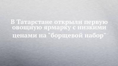В Татарстане открыли первую овощную ярмарку с низкими ценами на "борщевой набор" - chelny-izvest.ru - Россия - респ. Татарстан - Казань - район Высокогорский