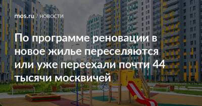 Сергей Левкин - Андрей Бочкарев - По программе реновации в новое жилье переселяются или уже переехали почти 44 тысячи москвичей - mos.ru - Москва