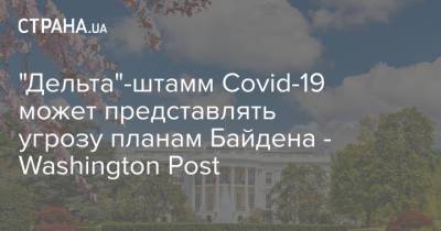 Джо Байден - "Дельта"-штамм Covid-19 может представлять угрозу планам Байдена - Washington Post - strana.ua - США - Украина - Washington - Washington