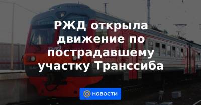 Владимир Путин - РЖД открыла движение по пострадавшему участку Транссиба - news.mail.ru - Россия - Самара - Владивосток