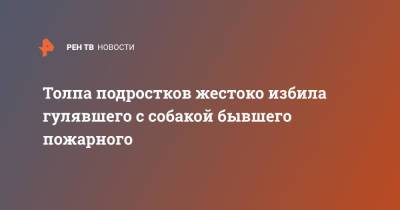 Толпа подростков жестоко избила гулявшего с собакой бывшего пожарного - ren.tv - Нью-Йорк