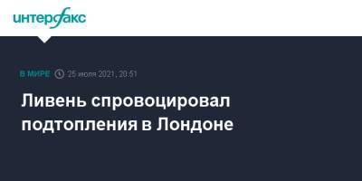 Ливень спровоцировал подтопления в Лондоне - interfax.ru - Москва - Англия - Лондон