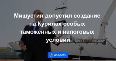 Владимир Путин - Мишустин допустил создание на Курилах особых таможенных и налоговых условий - news.mail.ru - Москва - Россия