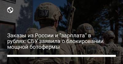 Заказы из России и "зарплата" в рублях: СБУ заявила о блокировании мощной ботофермы - liga.net - Россия - Украина - Ивано-Франковская обл.