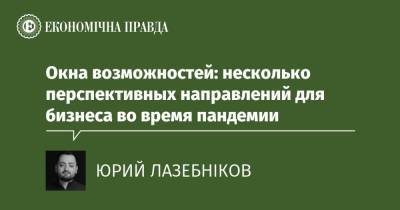 Окна возможностей: несколько перспективных направлений для бизнеса во время пандемии - epravda.com.ua - США - Украина - Microsoft