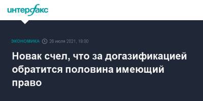 Александр Новак - Андрей Турчак - Новак счел, что за догазификацией обратится половина имеющий право - interfax.ru - Москва - Россия