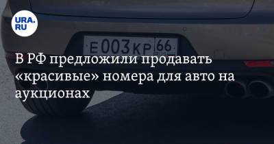 Александр Шерин - В РФ предложили продавать «красивые» номера для авто на аукционах - ura.news - Россия