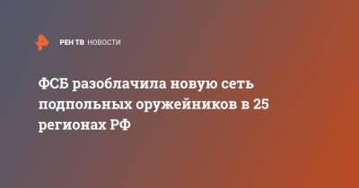 ФСБ разоблачила новую сеть подпольных оружейников в 25 регионах РФ - ren.tv - Россия