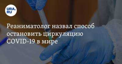 Борис Чурадзе - Реаниматолог назвал способ остановить циркуляцию COVID-19 в мире - ura.news