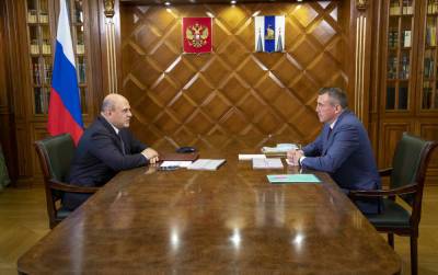 Михаил Мишустин - Валерий Лимаренко - Губернатор и премьер поговорили о бюджетных кредитах для Сахалина - sakhalin.info - Россия - Сахалинская обл. - Южно-Сахалинск