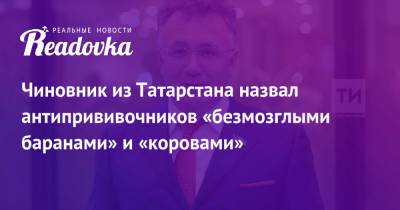 Чиновник из Татарстана назвал антипрививочников «безмозглыми баранами» и «коровами» - readovka.news - Россия - респ. Татарстан