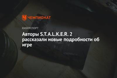 Авторы S.T.A.L.K.E.R. 2 рассказали новые подробности об игре - championat.com - Microsoft