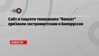 Сайт и соцсети телеканала «Белсат» признали экстремистским в Белоруссии - echo.msk.ru - Москва - Белоруссия - Польша