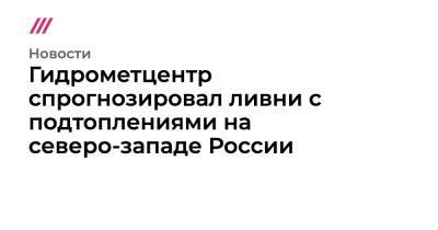 Гидрометцентр спрогнозировал ливни с подтоплениями на северо-западе России - tvrain.ru - Москва - Россия - Московская обл.