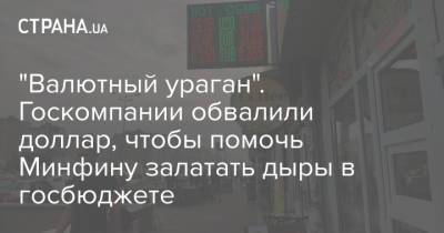 Владимир Зеленский - Джо Байден - "Валютный ураган". Госкомпании обвалили доллар, чтобы помочь Минфину залатать дыры в госбюджете - strana.ua - США - Украина