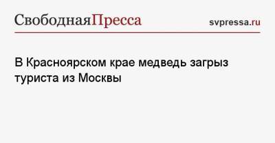 В Красноярском крае медведь загрыз туриста из Москвы - svpressa.ru - Москва - Красноярский край - Крым - Барнаул