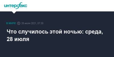Ю.А.Гагарин - Что случилось этой ночью: среда, 28 июля - interfax.ru - Москва - Армения - Египет - Азербайджан - Ереван