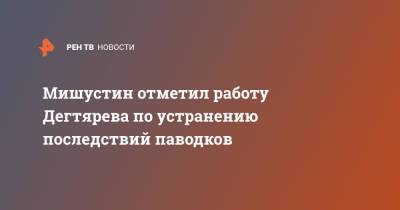 Михаил Мишустин - Михаил Дегтярев - Мишустин отметил работу Дегтярева по устранению последствий паводков - ren.tv - Россия - Хабаровский край