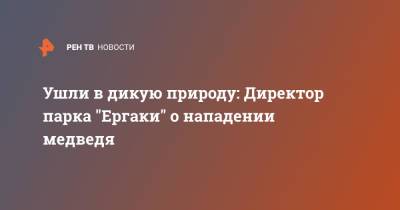 Ушли в дикую природу: Директор парка "Ергаки" о нападении медведя - ren.tv