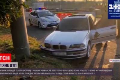 В Запорожье пьяный водитель за минуту совершил кучу нарушений ПДД и был наказан - rupor.info - Запорожье