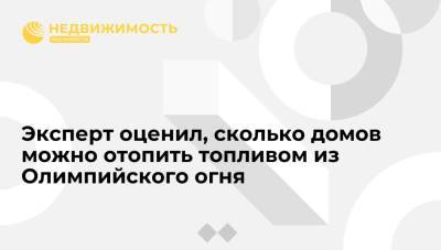 Эксперт оценил, сколько домов можно отопить топливом из Олимпийского огня - realty.ria.ru - Москва - США