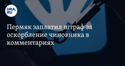 Пермяк заплатил штраф за оскорбление чиновника в комментариях - ura.news - Пермь - Пермский край