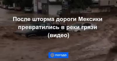 Анна Лысенко - После шторма дороги Мексики превратились в реки грязи (видео) - news.mail.ru - Mexico