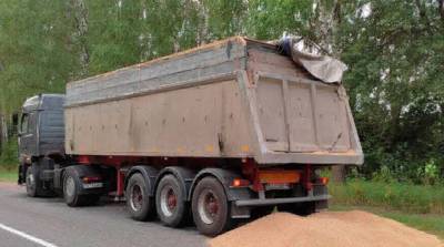 В Осиповичском районе из кузова грузовика на дорогу просыпалось 3,5 т зерна - belta.by - Белоруссия - район Осиповичский