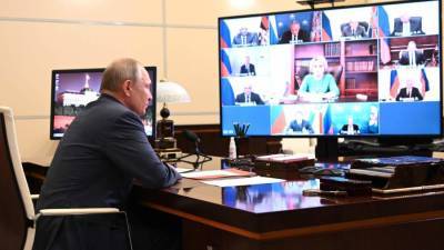 Владимир Путин - Дмитрий Медведев - Дмитрий Песков - Вячеслав Володин - Николай Патрушев - Валентина Матвиенко - Антон Вайно - Путин обсудил с СБ ситуацию в Афганистане и на границе Армении и Азербайджана - iz.ru - Россия - Армения - Израиль - Афганистан - Азербайджан