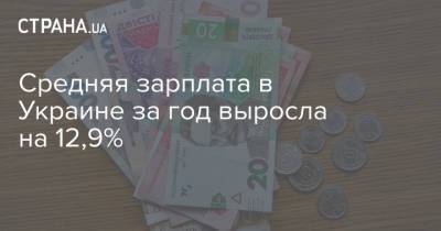 Средняя зарплата в Украине за год выросла на 12,9% - strana.ua - Украина