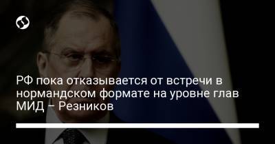 Сергей Лавров - Алексей Резников - РФ пока отказывается от встречи в нормандском формате на уровне глав МИД – Резников - liga.net - Россия - Украина - Германия - Франция