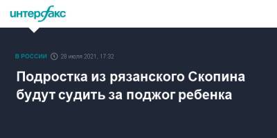 Подростка из рязанского Скопина будут судить за поджог ребенка - interfax.ru - Москва - Рязанская обл. - район Скопинский
