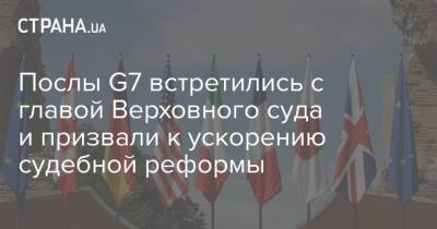 Послы G7 встретились с главой Верховного суда и призвали к ускорению судебной реформы - strana.ua - Украина