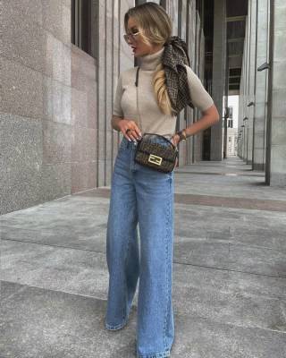 Как стильно носить джинсы с трикотажными вещами - skuke.net