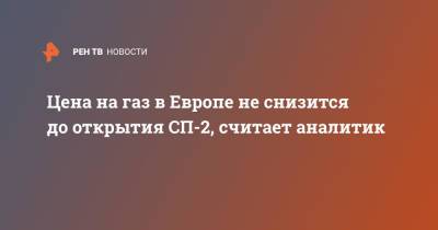 Сергей Капитонов - Цена на газ в Европе не снизится до открытия СП-2, считает аналитик - ren.tv - Сколково - Голландия
