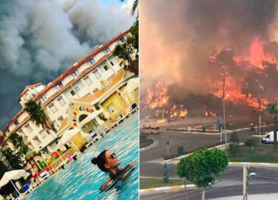 Сильнейший лесной пожар в Анталии подходит к отелям в регионе Сиде - province.ru - Манавгат