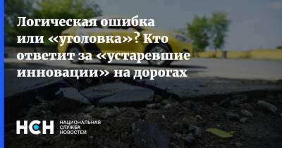 Александр Васильев - Логическая ошибка или «уголовка»? Кто ответит за «устаревшие инновации» на дорогах - nsn.fm