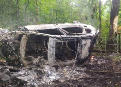 В сгоревшем после ДТП авто в Подмосковье нашли три тела и поддельное удостоверение СКР - province.ru - Московская обл.
