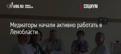 Медиаторы начали активно работать в Ленобласти - ivbg.ru - Украина - Ленинградская обл.
