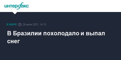В Бразилии похолодало и выпал снег - interfax.ru - Москва - Бразилия