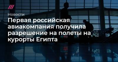 Первая российская авиакомпания получила разрешение на полеты на курорты Египта - tvrain.ru - Москва - Россия - Египет