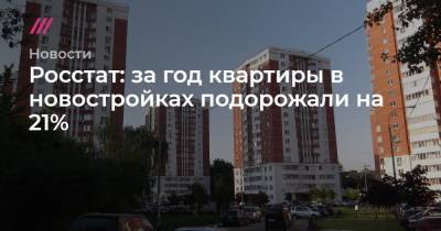 Росстат: за год квартиры в новостройках подорожали на 21% - tvrain.ru - Москва - Ленинградская обл. - Санкт-Петербург - Московская обл. - респ. Дагестан - Приморье край - респ. Алания - респ. Калмыкия - респ. Кабардино-Балкария