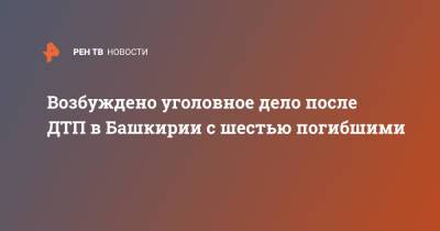 Возбуждено уголовное дело после ДТП в Башкирии с шестью погибшими - ren.tv - Башкирия