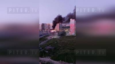 Этой ночью в Мурино горели бытовки - piter.tv - Санкт-Петербург - Ленобласть
