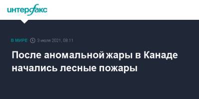 После аномальной жары в Канаде начались лесные пожары - interfax.ru - Москва - Англия - Колумбия - Канада