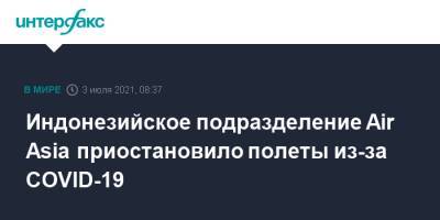 Джонс Хопкинс - Индонезийское подразделение Air Asia приостановило полеты из-за COVID-19 - interfax.ru - Москва - Индонезия