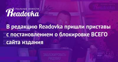 Дмитрий Саблин - В редакцию Readovka пришли приставы с постановлением о блокировке ВСЕГО сайта издания - readovka.news - Московская обл.
