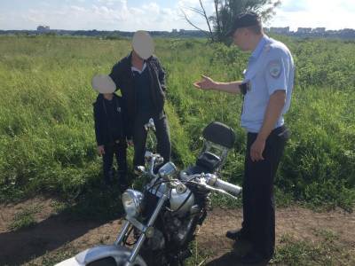 В Канищеве остановили пьяного мотоциклиста с ребенком - 7info.ru