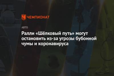 Денис Проценко - Ралли «Шёлковый путь» могут остановить из-за угрозы бубонной чумы и коронавируса - championat.com - Монголия