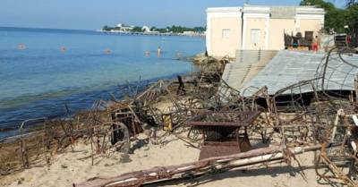 В оккупированной Евпатории сгорело кафе (ФОТО) - delo.ua - Россия - Украина - Крым - Евпатория